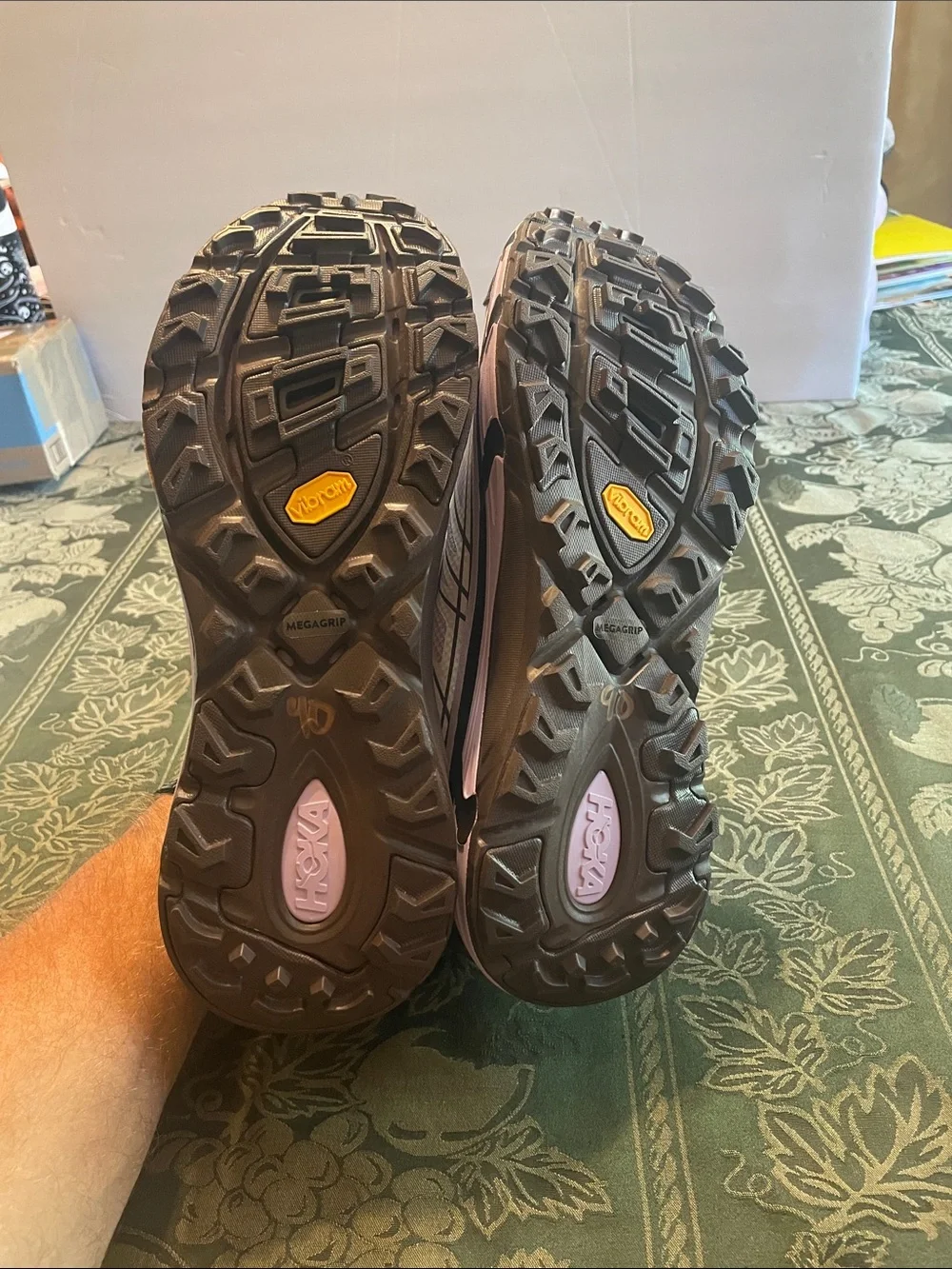 Hoka One One Women's Lavender and Black Cushioned Running Shoes